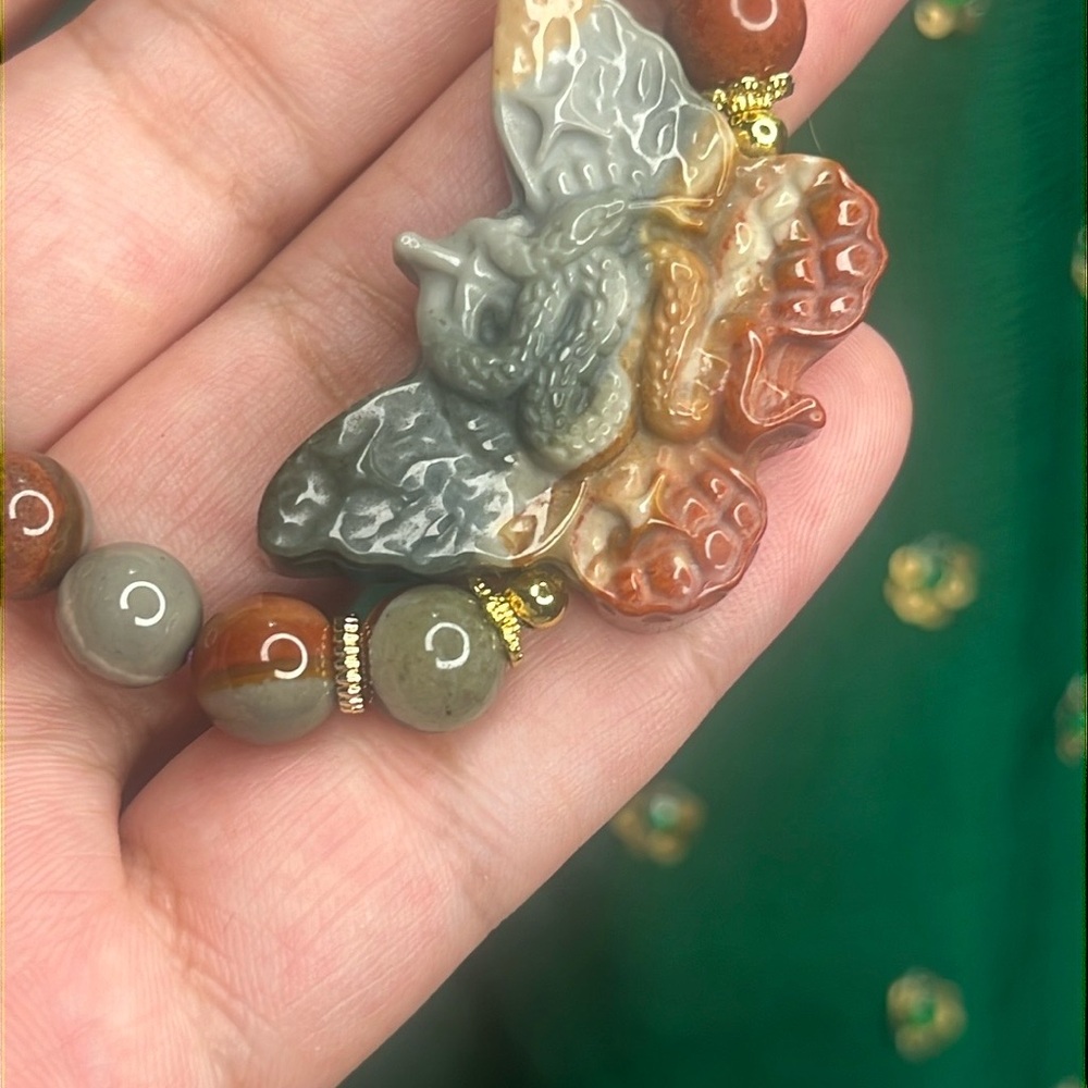 Polychrome Yinglong Carving Bracelet - Picture 10 of 16
